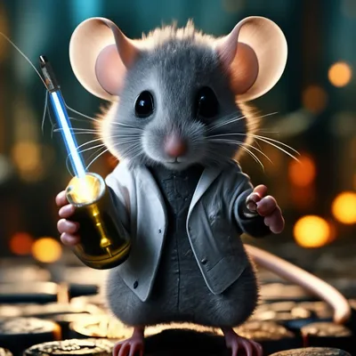 Серая мышь 3D модель - Скачать Животные на 3DModels.org