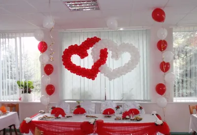 Оформление праздничных залов воздушными шарами — фотографии