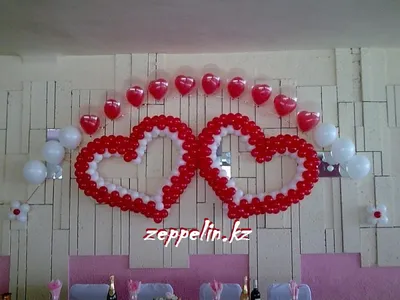Сердце плетёное из шаров на свадьбу купить в интернет-магазине в Самаре
