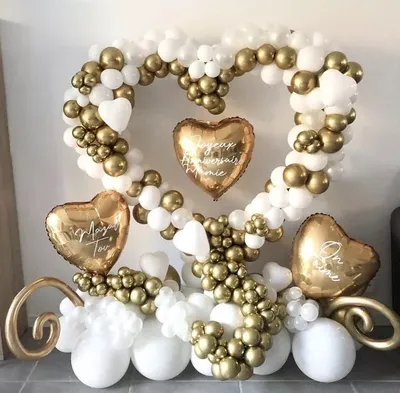 Сердце из шаров на свадьбу - Купить в Москве, цена, фото