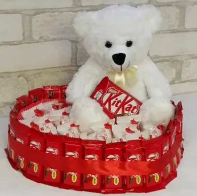 Сердце из шоколадок мерси с конфетами, артикул: 333036338, с доставкой в  город Москва (внутри МКАД)