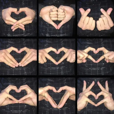 Сердечко из пальцев аниме» — создано в Шедевруме