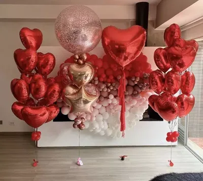 🎈 Сет воздушных шаров LOVE сердца 🎈: заказать в Москве с доставкой по  цене 15120 рублей