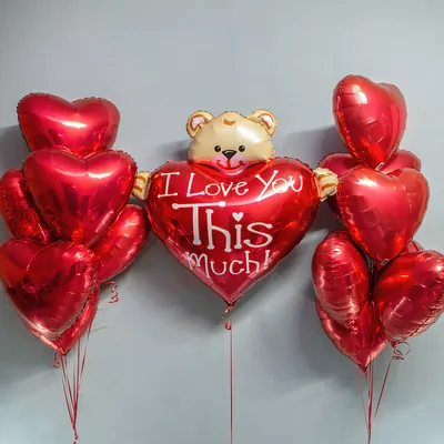 Сердце розово-красное из шаров - купить в Москве | SharFun.ru