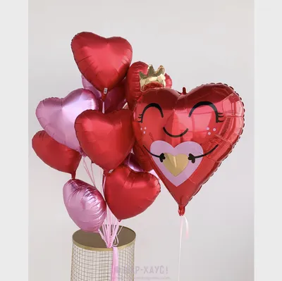 Заказать Воздушные шары | Композиция из шаров \"Сердце\" с бесплатной  доставкой | Katty Art Flowers