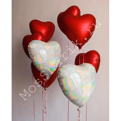 Купить Набор из 5 шаров \" Красные сердца\" с доставкой в Краснодаре