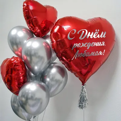 Двойное сердце - воздушные шары во Владимире с доставкой