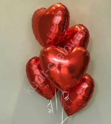 Купить Набор из 3 шаров \"Красные сердца\" с доставкой в Краснодаре