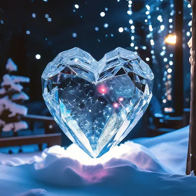Сердце на снегу картинки - 61 фото