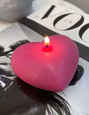 Ароматическая свеча в деревянном подсвечнике \"Сердце\" в магазине  «Candle.lavka» на Ламбада-маркете