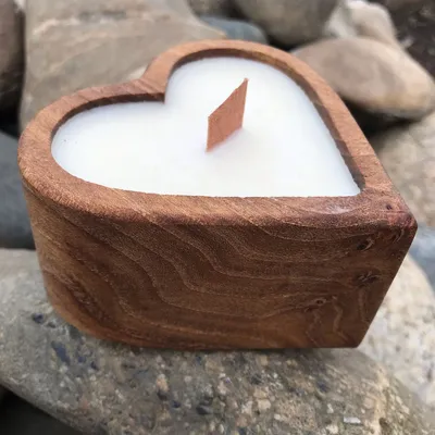 ᐉ Набор для изготовления трёх соевых свечей Сердце 3D (N - 0012)