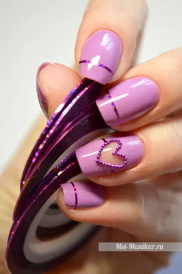 Накладные ногти с дизайном для маникюра Розовое сердце - купить с доставкой  по выгодным ценам в интернет-магазине OZON (1065303001)