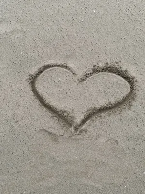 Фотография сердечко песка