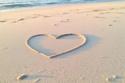 Схема вышивки «сердце на песке» (№414992) - Вышивка крестом