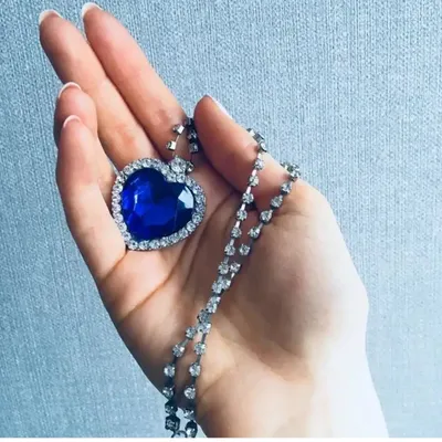 Колье Aliexpress Diamond Blue ocean heart -Austrian Crystal Necklace  Pendant - « Колье \"Сердце океана\" из фильма \"Титаник\".» | отзывы