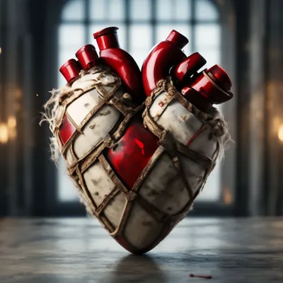 Сердце в пластырях и бинтах, с …» — создано в Шедевруме