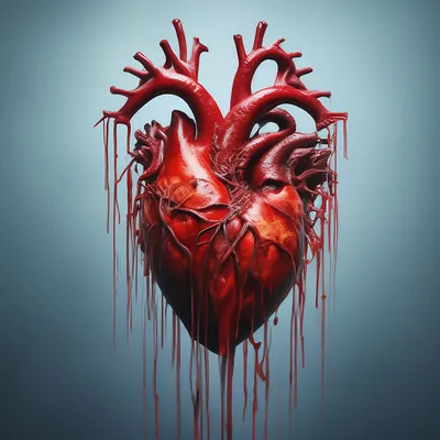 Сердце в крови фото фото