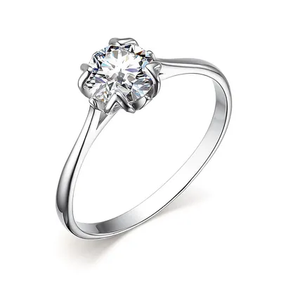 Серебряное кольцо с фианитом (арт. 2796.1) цена - 851.4 грн, фото - купить  в интернет-магазине Золотая Королева