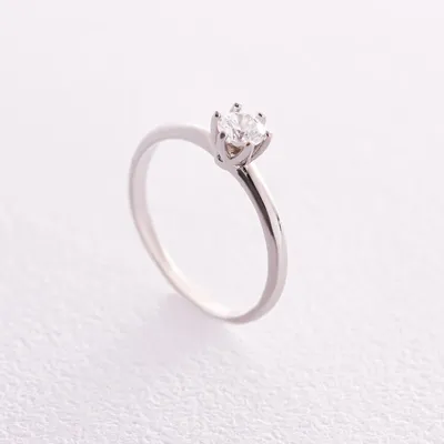 Серебряное кольцо с фианитом (арт. 7501/3618) в stolychnashop.com.ua