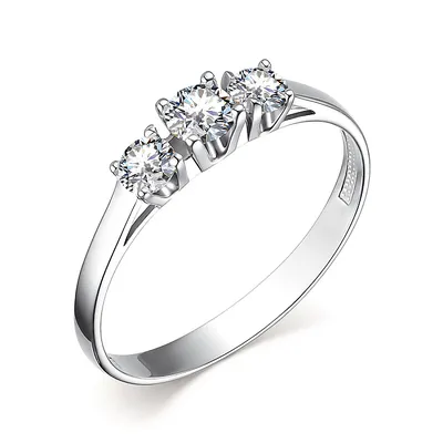 Серебряное кольцо с фианитом (арт. 510260б) цена - 571 грн, фото - купить в  интернет-магазине Золотая Королева
