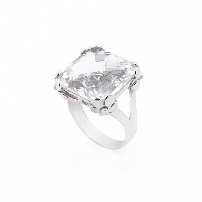 Купить серебряное кольцо с фианитами по цене 696 руб. в интернет магазине  Золотое время