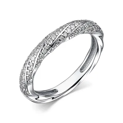Помолвочное серебряное кольцо с фианитом 472