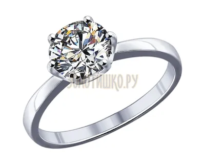 Купить серебряное кольцо с фианитом 00116369 ✴️в Zlato.ua