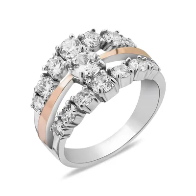 Серебряное кольцо с фианитом. Ch 1146