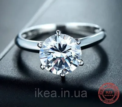 Серебряное кольцо с фианитом Romana-10 - Купить в Киеве, цена на Серебряные  кольца от магазина Golden Silver