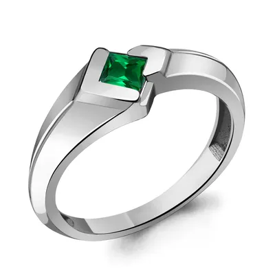 Купить Серебряное кольцо с нано-изумрудом #68831П.5 в Беларуси