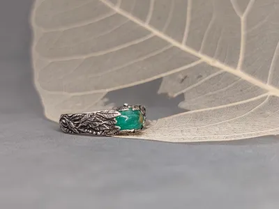 Женское серебряное кольцо с изумрудом cellпростота, роскошное кольцо с  драгоценным камнем, цветочный дизайн, женское Ювелирное Украшение на  годовщину, подарок | AliExpress