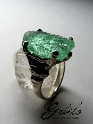 Серебряное кольцо с изумрудом (ID#1951421522), цена: 1550 ₴, купить на  Prom.ua