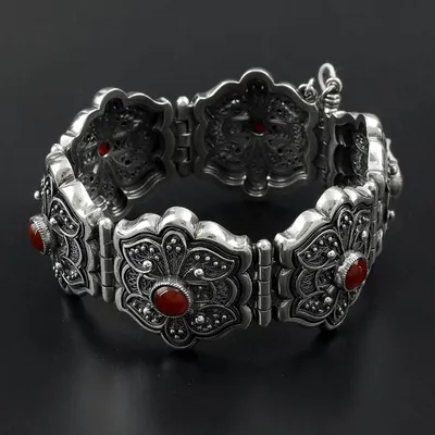 Купить Серебряный браслет с сапфиром 925 карата и камнем CZ | Настоящие  ювелирные изделия османского дизайна | Турецкий серебряный браслет ручной  работы | Joom