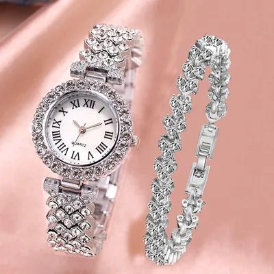 Часы женские бриллиантовое серебро наручные, бижутерные часы - купить с  доставкой по выгодным ценам в интернет-магазине OZON (1043347406)