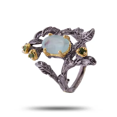 Серебряные кольца с камнями – купить в Москве – интернет-магазин Сахарок