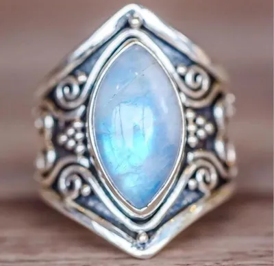 Безразмерные серебряные кольца с натуральными камнями купить в  интернет-магазине