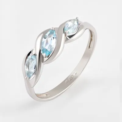 Серебряное кольцо с топазами 000-373500 | Купить в интернет-магазине «Наше  золото»