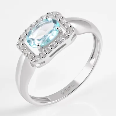 Купить Серебряное кольцо с топазом Лондон Блю 4.087ct (1966211) | Joom