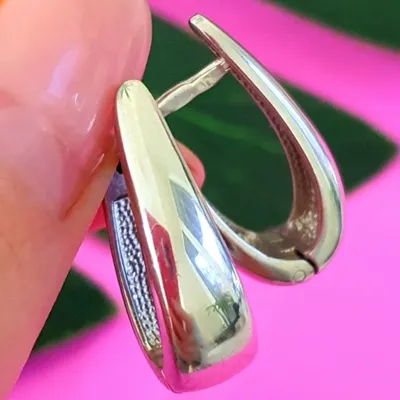 Серебряные серьги без камней - Женские серьги из серебра (ID#629202504),  цена: 729 ₴, купить на Prom.ua