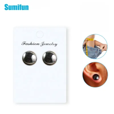 Magnetic Slimming Earrings Weight Loss Ear Stud Non Piercing New, | eBay