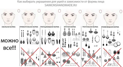 Юлсен - авторская дизайнерская одежда и аксессуары - Какие серьги подходят  вашей форме лица?☝️ 🎀Квадратная форма лица. Ваше – это тонкие и длинные  подвески, удлиненные кольца-конго, серьги-цепочки, овальные, каплевидные и  прямоугольные подвески.