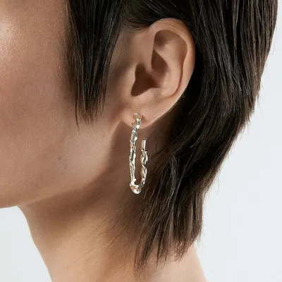 Серьги кольца COMBO ICE EARRINGS на заказ из белого и желтого золота,  серебра, платины или своего металла