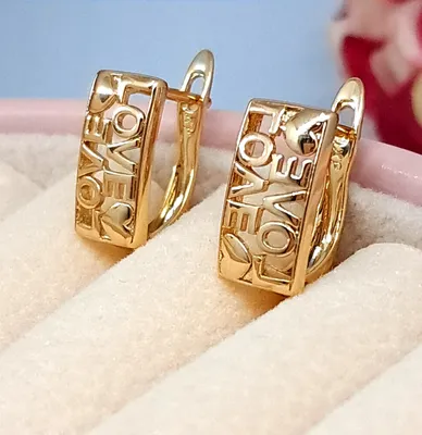 Стильные серьги из медицинского золота. Ювелирная бижутерия Xuping.  Позолоченные серьги (ID#1618401856), цена: 135 ₴, купить на Prom.ua