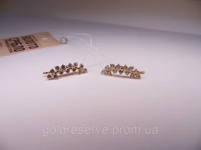 Золотые женские серьги, каффы 1,65 г (ID#1824471607), цена: 3187.80 ₴,  купить на Prom.ua