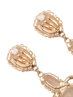 Серьги-клипсы с кристаллами Luisa Spagnoli золотые (713774) купить по цене  16 450 руб. в интернет-магазине ГУМ