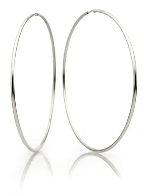 Серьги кольца / Серьги конго / серебро, 14 мм / серьги / бижутерия - купить  с доставкой по выгодным ценам в интернет-магазине OZON (631333378)