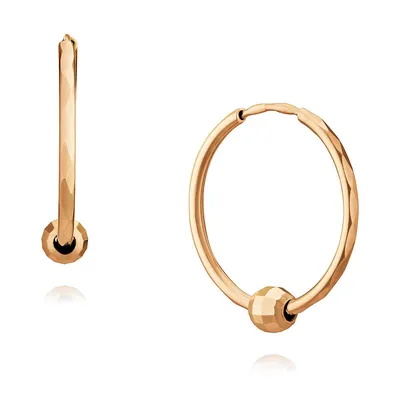 Золотые серьги конго — купить серьги кольца конго из золота в  интернет-магазине Adamas.ru