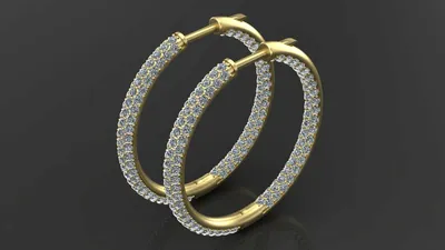 Золотые серьги кольца конго Эстет T14S637545 с бриллиантами — купить в  AllTime.ru — фото