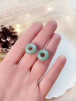 Серьги-кольца женские из серебра пробы с муассанитом и 3 камнями |  AliExpress