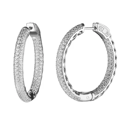 Серебряные серьги-кольца — Покровский ювелирный завод